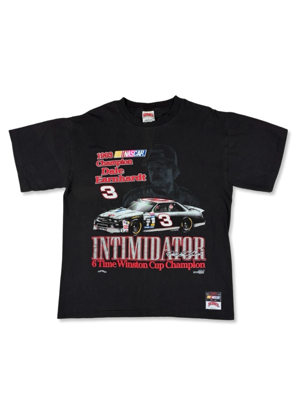 Vintage 1993 NASCAR Dale Earnhart The Intimidator Winston Cup Champion T-Shirt